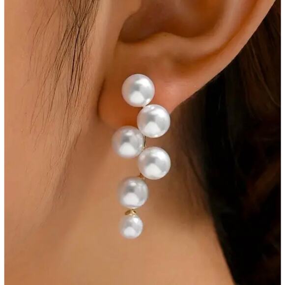 Pearl Drop Earrings - Picture 2 of 2